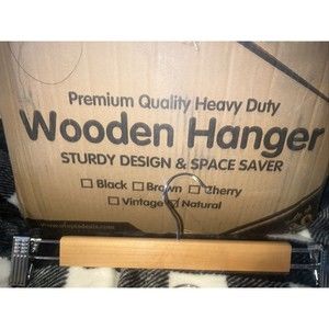 60 Premium Quality Wooden Hanger Sturdy Design And Space Saver